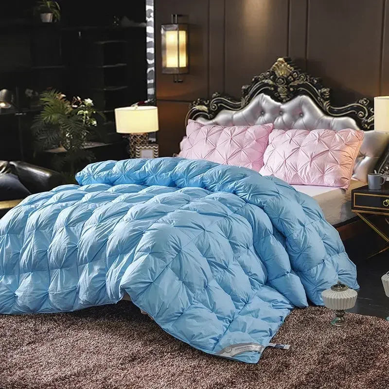 Goose Down Soft Duvet Luxury Blanket King Queen Twin Size Comforter Bedding Filler Bread Shape Super Warm Quilt.