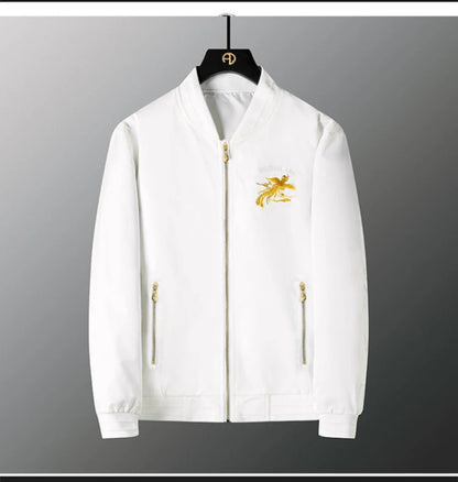 Spring men's Phoenix embroidered jacket Slim youth coat Outdoor sports trend top men's jacket.