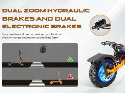 YUME X11+ adult electric scooter 6000W dual motor 60V 30Ah battery 11-inch tires top speed 95km/h range 100km..