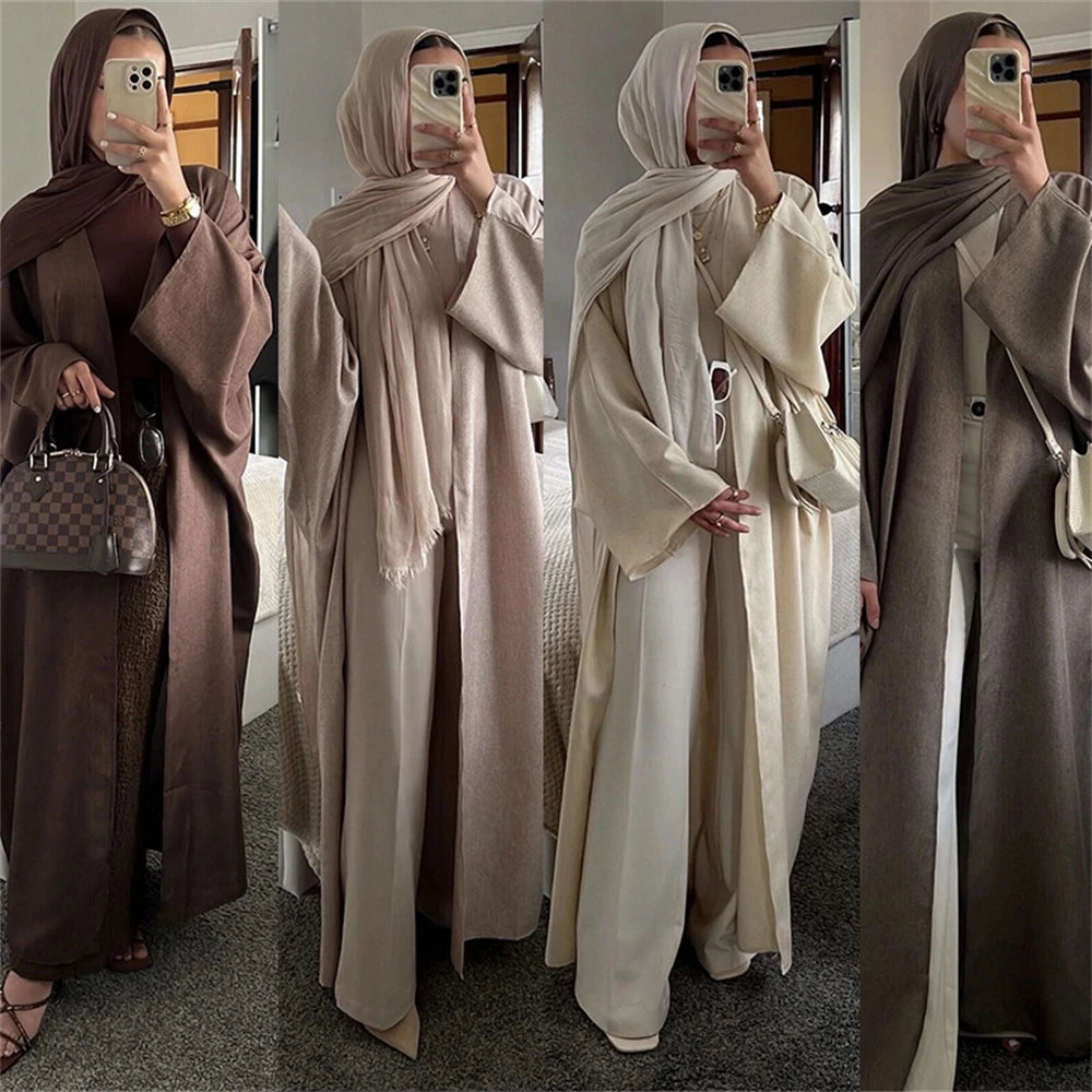 Ähnliche Baumwolle Leinen Batwing Kimono Abaya Dubai Islam Muslimischen Kleid Für Frauen Kebaya Kaftan Robe Musulmane Kaftan Marocain Femme.