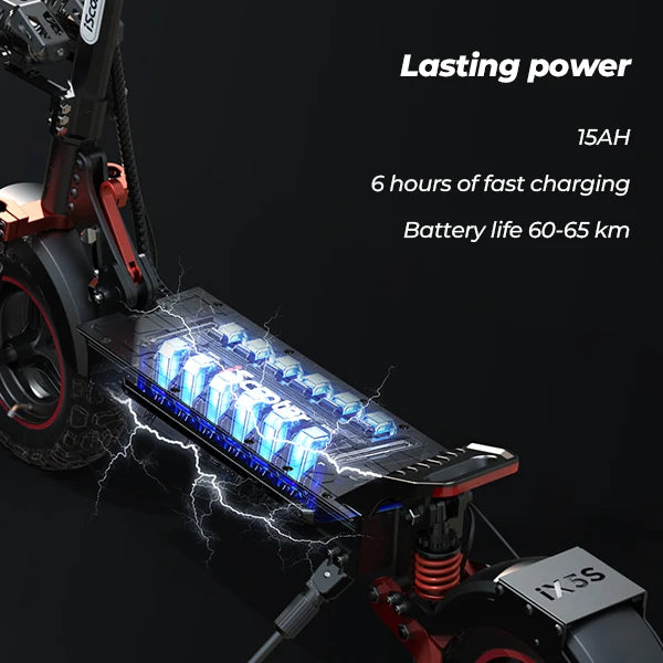 ISCOOTER IX5S Electric Scooter for Adults 1000W Motor E-Scooter 48V15AH Battery 11 Inch Off Road Tire Electric Off Road Scooter.