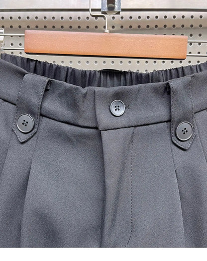 2024 New Spring and Autumn Fashion Brand Wrinkled and Handsome High Waist Button Loose Casual Harlan Suit Pants for Men.