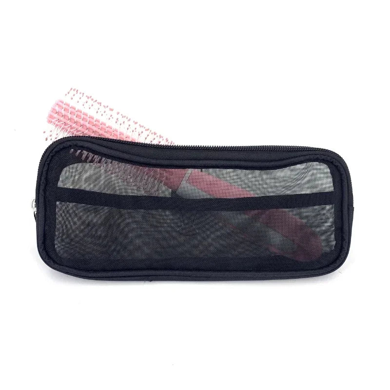 1 Pc Stand Cosmetic Bag for Women Clear Zipper Makeup Bag Travel Female Makeup Brush Holder Organizer Toiletry Bag.