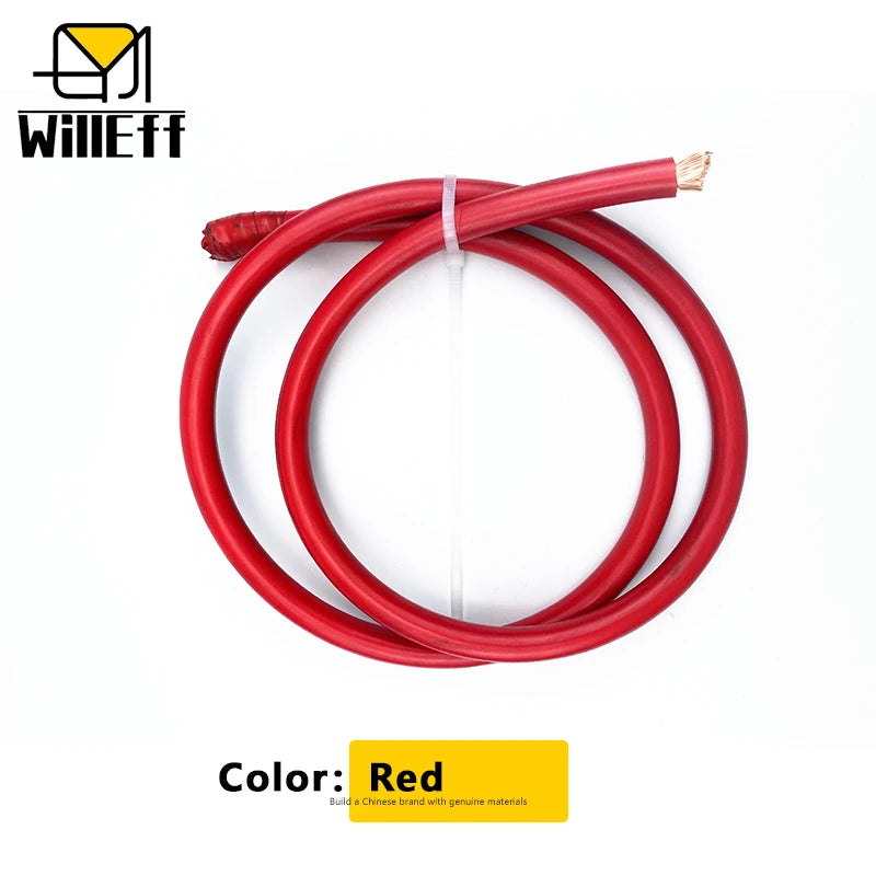 100m PVC Electric Cable Soft Copper Wire For Power led Car battery jumper wiring 1AWG 2AWG 4AWG 6AWG 8AWG 10AWG 12AWG 14AWG.