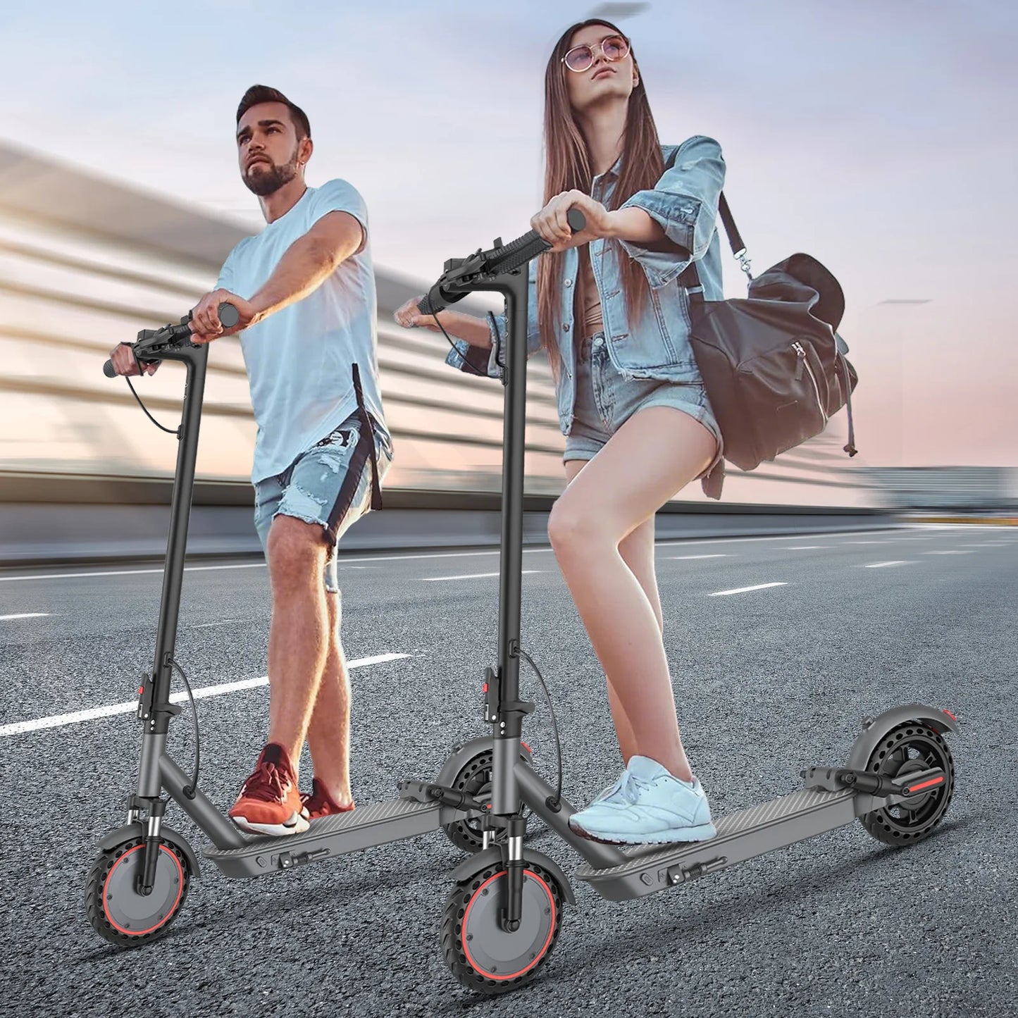 AOVOPRO LP10 500W Electric Scooter 42V 10.5Ah 35KM/H 35KM Long Range 10 Inch with Shock Absorption Smart Foldable EScooter