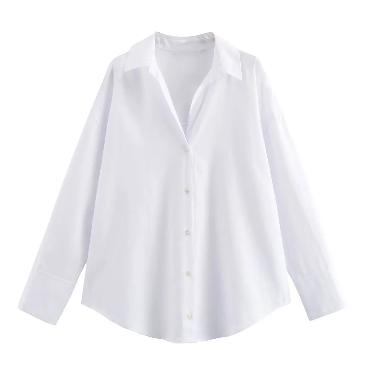 Women Fashion Spring Cotton Oxford Long Sleeve Single-breasted Lapel Blouse Street Clothing Shirt Chic Ladies Tops Mujer.