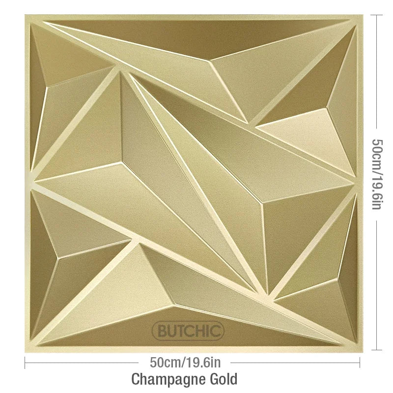 4pcs/ 50x50cm 3D Wall Panels Indoor Wall Decoration for Living Room Bedroom Hotel Office Mural Tile-Panel-Mold 3D Wall Sticker