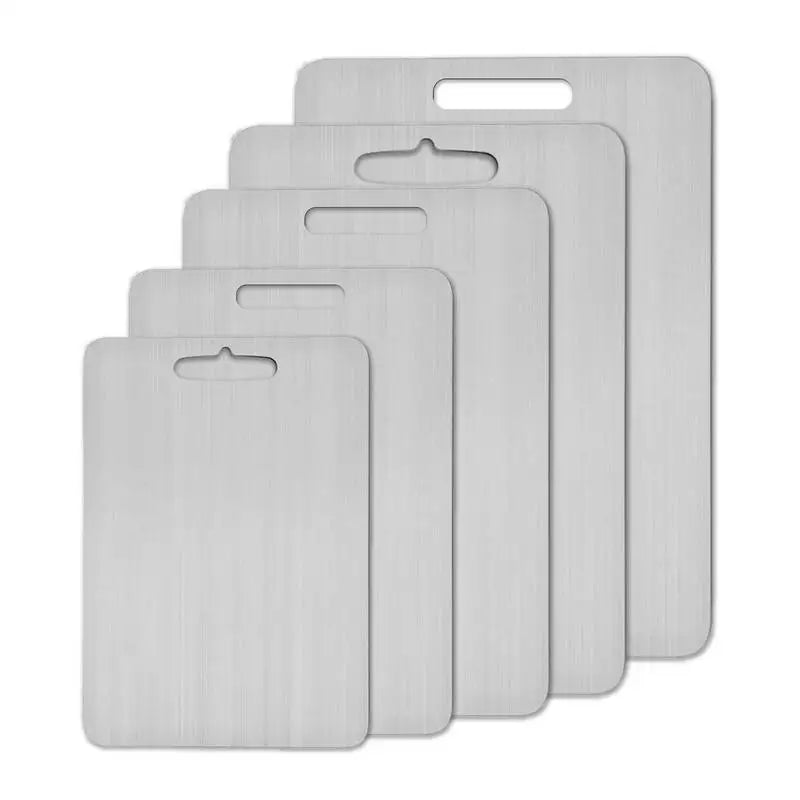 Titanium Cutting Boards for Kitchen Stainless Board 304 Steel Thickened Double Sided Food Grade Portable Fruit Meat Chopping.