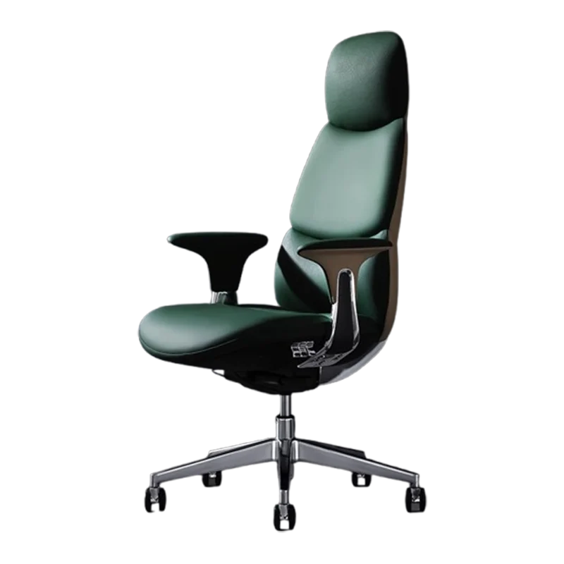 Bequemer Chefbürostuhl, luxuriöser grauer Designer-Drehstuhl, ergonomisch, tragbar, für das Home Office von Fotel Gaming