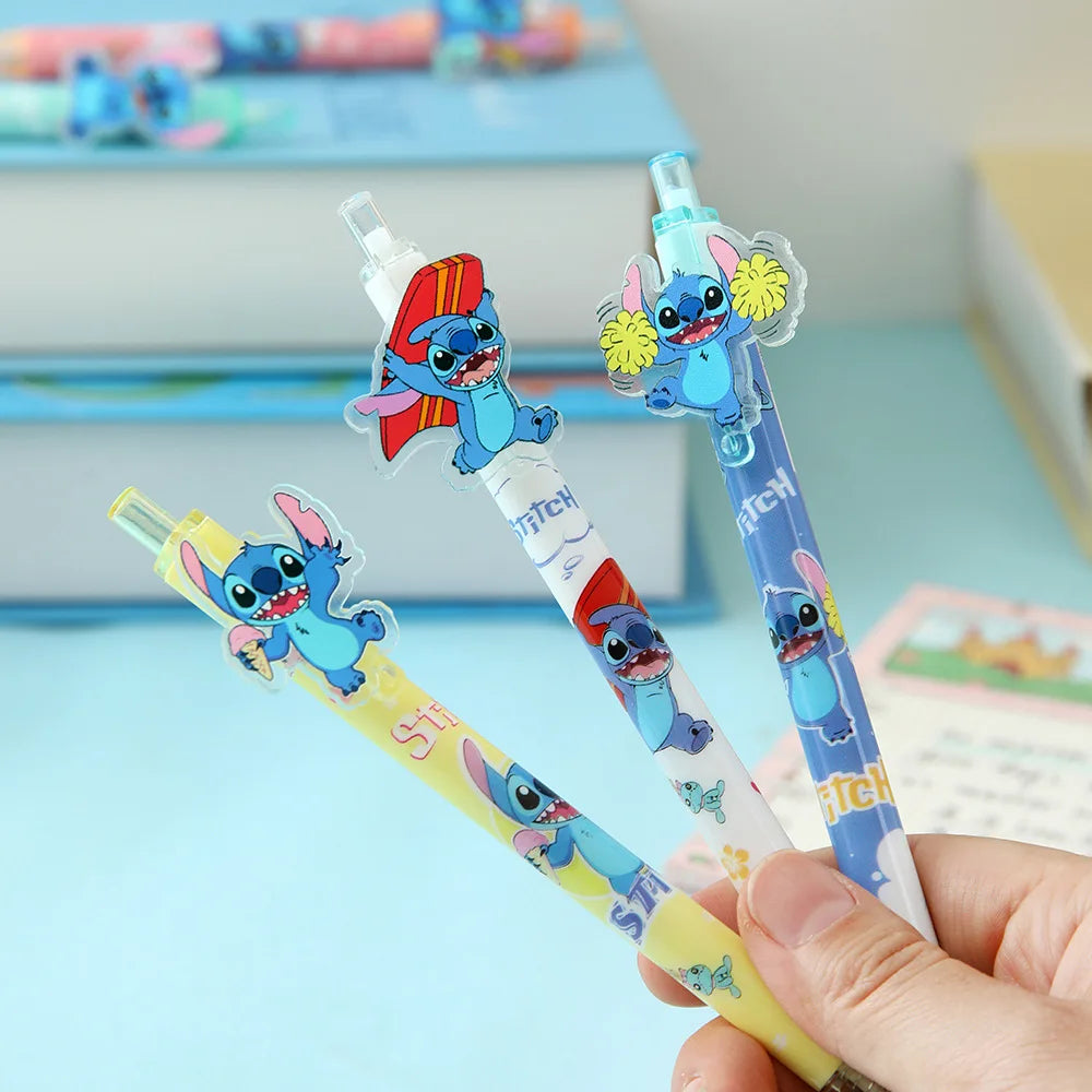 Disney Stitch 48 Stück Gelstift 0,5 mm Schwarz Neue Cartoon Hochwertige süße Studenten lernen Schreibwaren Bürobedarf Geburtstagsgeschenk.