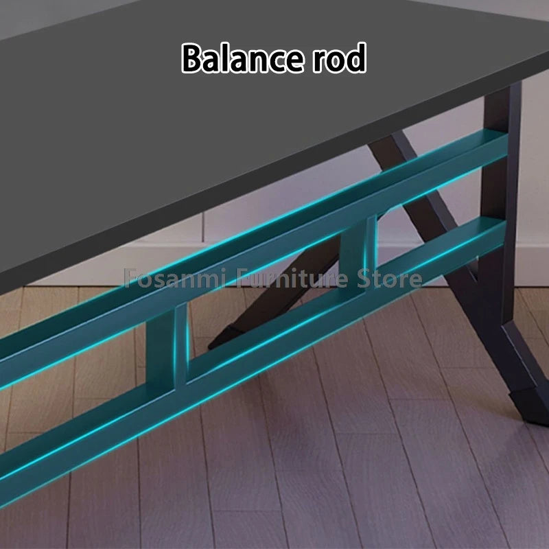 Großer 2-Personen-Gamer-PC-Schreibtisch mit K-förmigen Beinen, moderner Büro-Doppelcomputer-Schreibtische, geräumiger langer Gaming-Tisch für Zuhause und Arbeitszimmer für zwei Personen