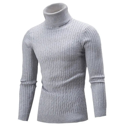 Turtleneck Pullovers Sweaters Men 2020 Autumn Winter Solid Color Long Sleeve Knitting Sweater Thickening Men's Bottoming Shirt.