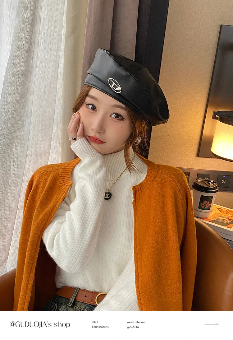 Women's Turtleneck Sweater Winter 2025 Retro with Velvet Lining Thickened Inner Wear Thermal Knitting Bottoming Shirt Pullovers