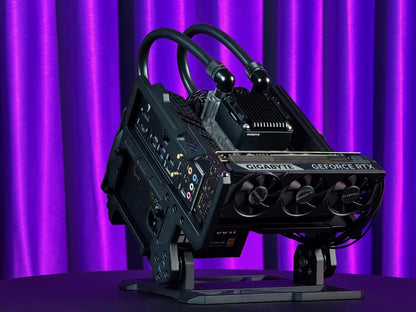 Barrowch ITX Open Frame Aluminum Alloy Water-cooling Computer Case DIY Adjustable Angle PFT-01