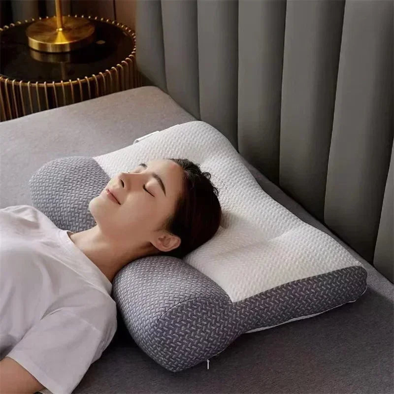Orthopedic Reverse Traction Pillow Protects Cervical Vertebra and Helps Sleep Single Neck Pillow Can Be Machine Washable 48X74cm.