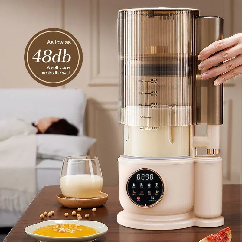 8 in 1 Automatic Soy Machine for Homemade Nut, Oat, Plant Based and Coconut Milks with Timer, Keep Warm & Self-Cleaning Function.