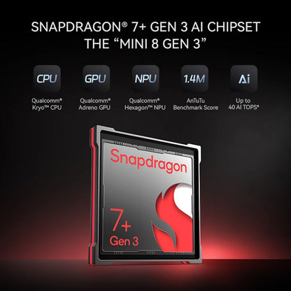 ALLDOCUBE iPlay 70 mini Ultra Gaming Tablet 8.8'' 2.5K 144Hz Snapdragon 7+Gen3 20GB（12+8 Virtual）RAM 256GB ROM 7300mAh Android14.