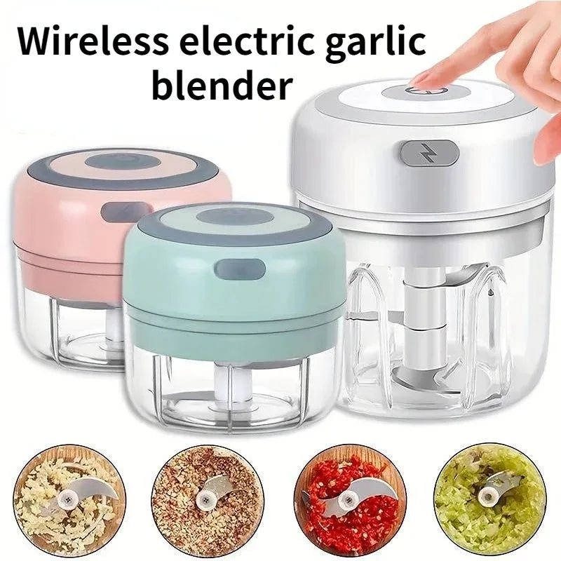 100ML/250ML Mini Electric Garlic Chopper USB Meat Grinder Garlic Masher Machine Sturdy Durable Crushed Ginger Vegetable Crusher.