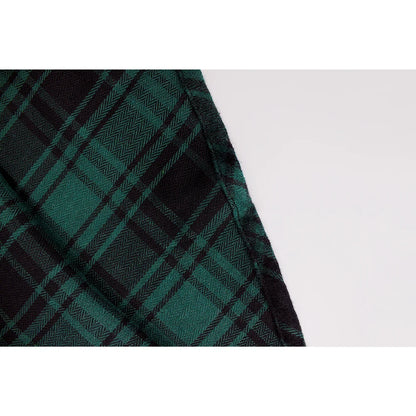 SISHION 2025 Autumn New A Line Swing Buttons Long Midi Vintage Skirt SS0037 Red Green High Waist Plaid Skirts for Women Jupe.