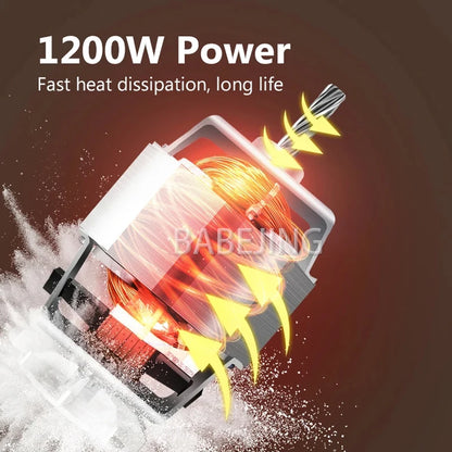 BABEJING New Hot Selling 1200w Kitchen Mixer, Electric Stainless Steel Filling Mixer, Kneading Machine.