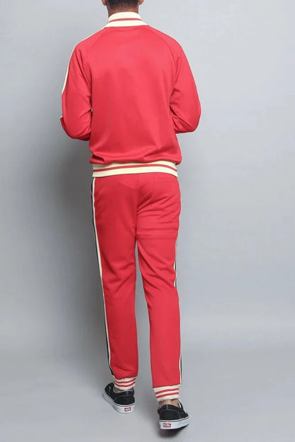 Supzoom New Arrival Top Fashion Leisure Uniform Autumn And Winter Couples Casual Striped Sports Running Sportswear Men Set