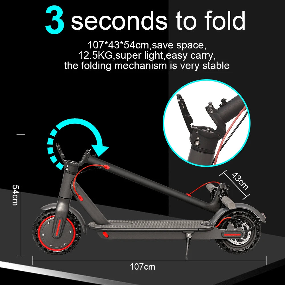 JUICEASE 365TUYA Electric Scooter 25KM Range up to 31KM/H 350W Powerful Motor Smart APP 8.5 Inch Foldable Adult Kick Escooter.