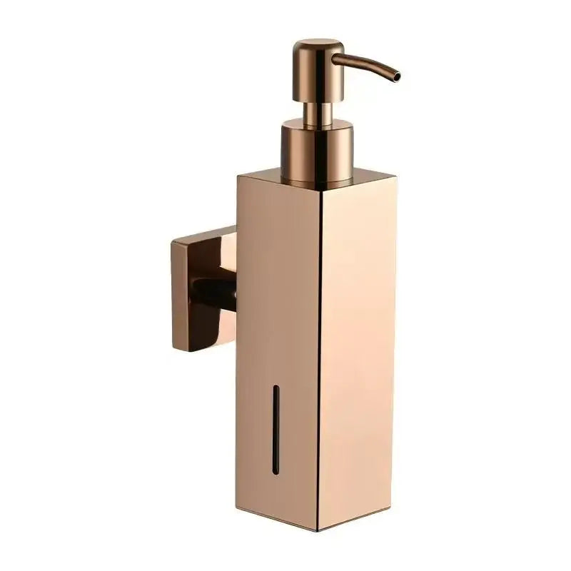 250 ml manueller Seifenspender aus gebürstetem Edelstahl zur Wandmontage, goldener schwarzer quadratischer runder Seifenspender für Hotelbadezimmer