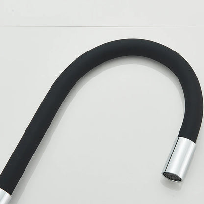 Kitchen Sink Faucet Flexible Water Pipe 360° Rotation Single Handle Deck Mount Cold Hot Water Mixer Water Tap