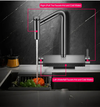 ASRAS Large Size Smart Purifying Kitchen Sink Handmade Step Sink Smart Purifying Kitchen Island Sinks 11550 NJH