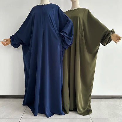 Butterfly Abaya with Pockets Front Zipper Breastfeeding Friendly Eid Ramadan Islamic Muslim Women Modest Dress Prayer Nida Abaya.