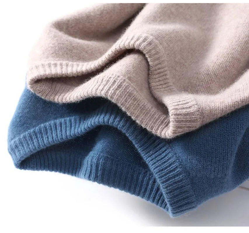Men Cashmere Sweater O-neck Soft Warm Pullovers Male Loose Knitted Shirt Autumn Winter Korean Casual Jumper Pull Homme 17colors.