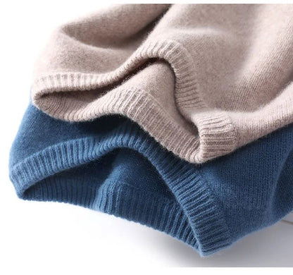 Men Cashmere Sweater O-neck Soft Warm Pullovers Male Loose Knitted Shirt Autumn Winter Korean Casual Jumper Pull Homme 17colors.