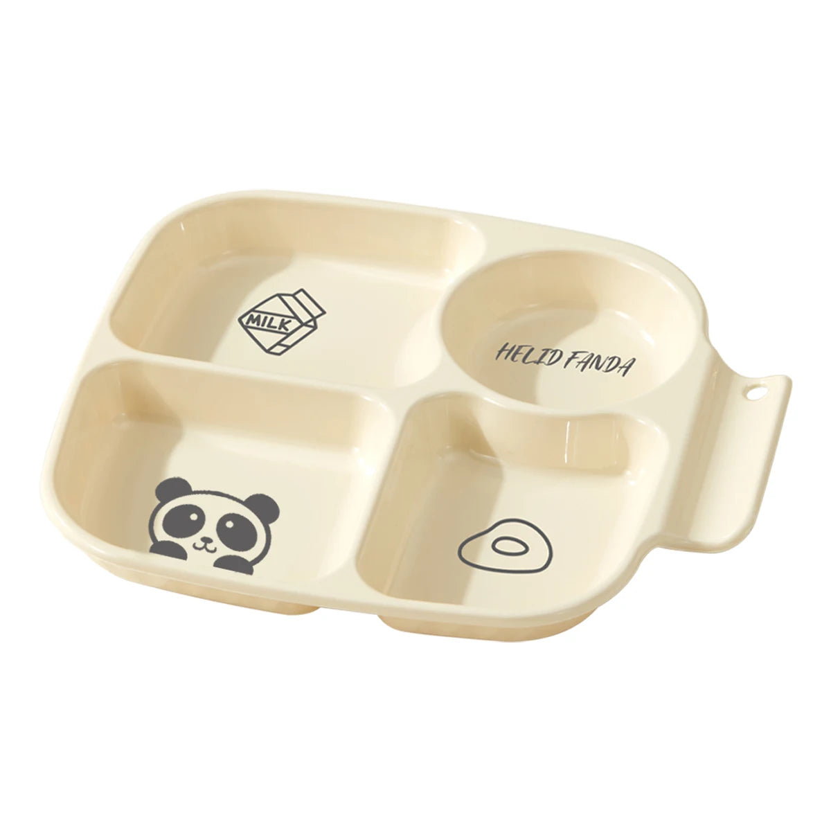 WORTHBUY Square Plastic Divided Dinner Plate Portion Control Food Plate Stackable Salad Plate 4 Compartments Fat Reducing Plate.