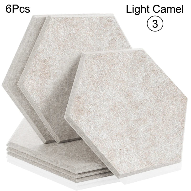 Sound Absorbing Wall Panels Hexagon 6 Pcs Bedroom Acoustic Insulation Sound-absorbing Panels Decor Acoustic Absorption Panel
