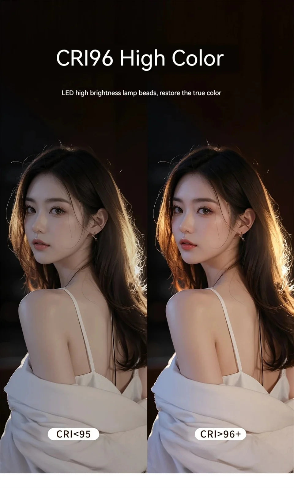 FANGTUOSI New Handheld Ring LED Rechargeable Fill light Portable Mobile Phone Live Photography Desktop Rabbit Cage Selfie Light.