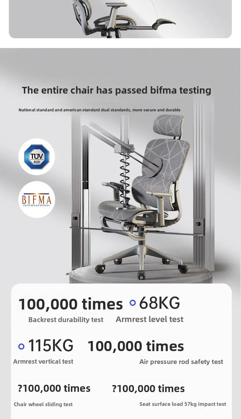 Ergonomischer Stuhl Heimcomputerstuhl Bequemer sitzender Bürostuhl Rücksitz Arbeitszimmer Schreibtisch E-Sport-Studienstuhl