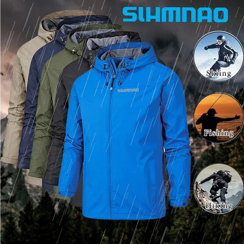 2025 New men's Autumn/Winter Jacket Motorcycle windproof jacket Mountaineering jacket Waterproof fishing raincoat casual coat.