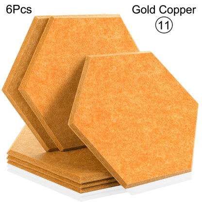 Sound Absorbing Wall Panels Hexagon 6 Pcs Bedroom Acoustic Insulation Sound-absorbing Panels Decor Acoustic Absorption Panel