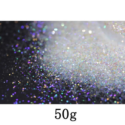 Ultra Fine Colorful Spark - Solvent Resistant White Iridescent Glitter -  - 015 Size, 0.5 mm.