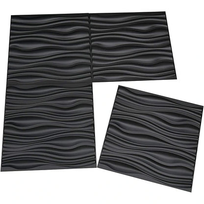 30x30cm Waves 3D Wall Panel wave Diamond Design Non self-adhesive plastic tile 3D wall sticker living room Bathroom wall paper