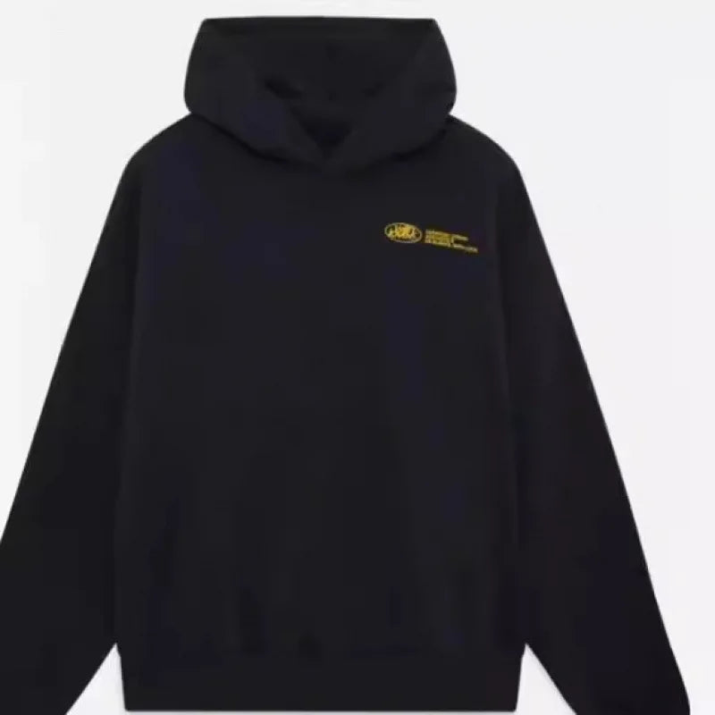 Fanceey Fleece-gefüttertes Herren-Kapuzenpullover, Winter, warm, lockere Passform, Buchstabendruck, lässiger Sport-Pullover, Kapuzenpullover für Herren, Neu.