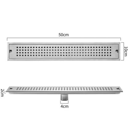 Mit Siebabdeckung, Duschbodenablauf, rechteckige Form, Edelstahl, Badezimmer-Waschbecken-Sieb, abnehmbar, geruchshemmend