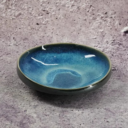 Retro Kiln Changes Ceramic Dinner Plate Irregular Salad Plate Pasta Plate Dessert Snack Plates Restaurant Creative Tableware.