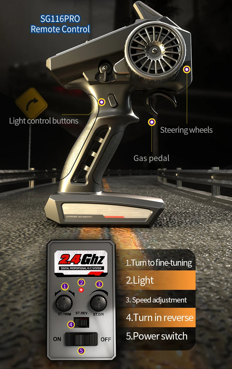 ZLL SG116 MAX/PRO 1:16 High Speed Drift Racing 80KM/H Or 40KM/H Brushless Motor 4WD RC Car Off Road Car Toys for For Kid Gift