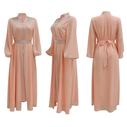 Floral Bedruckte Abaya Arabisch Langes Kleid Frauen Muslimischen Marokkanischen Kaftan Robe Golf Jalabiya Dubai Islam Türkei Kleider Ramadan Kleid