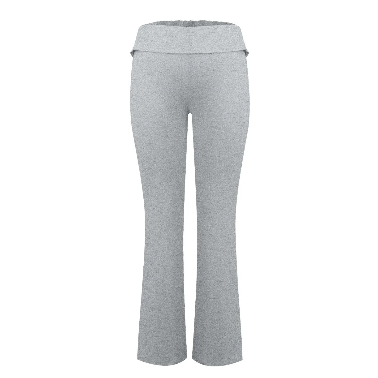 Damenmode, einfarbig, schmale Passform, schmale Reverse-Taille, niedrige Taille, elastische Taille, Schlaghose, Hose für Damen, Damenhose 2024.