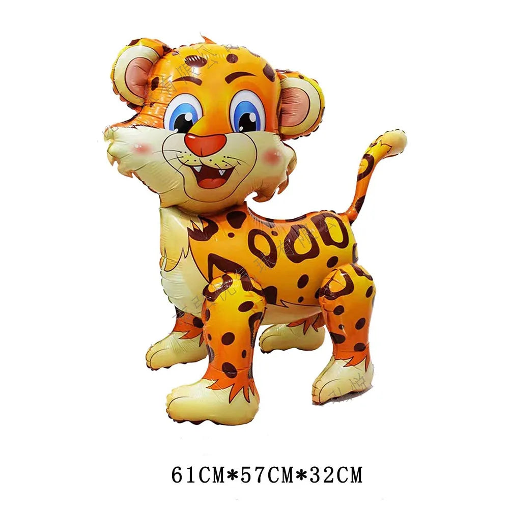 4D Stehender Löwe Giraffe Ballon Dschungel Tier Luftballons Baby Dusche Globos Kind Dschungel Safari Geburtstag Party Dekore Liefert.