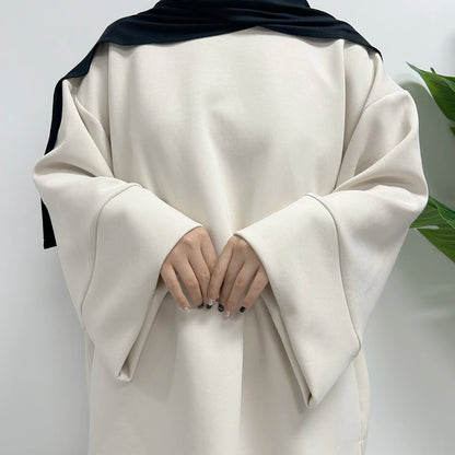 Modest Co Ords Set Women Muslim Cotton 2 Piece Abaya Skirt with Pockets High Quality Autumn Winter Thick Warm Islam Dubai Luxury.