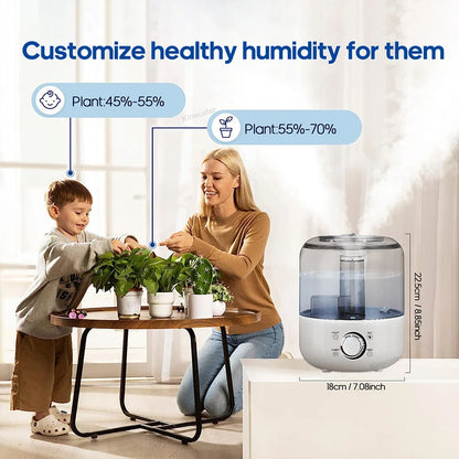 KINSCOTER 3L Air Humidifier Professional Large Capacity Home Humidifier Plant Mist Aroma Diffuser with Remote Control Timer.