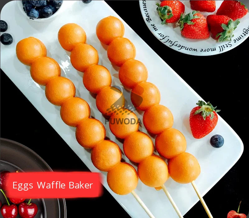 7 Holes Takoyaki Waffle Maker 3 Sticks Cheese Waffle Machine Snack Electric Waffle Machine Candied Haws Cake Baking Quail